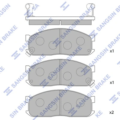 Brake Pad Set, disc brake (SP1044)