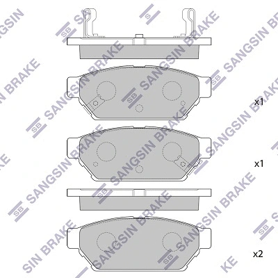 Brake Pad Set, disc brake (SP2105-R)