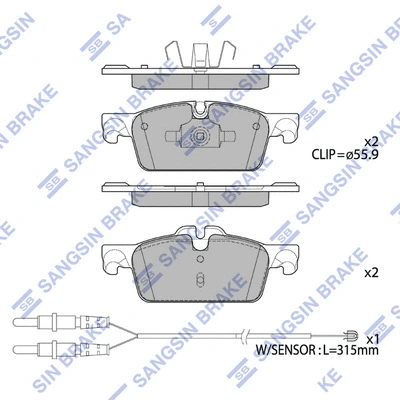 Brake Pad Set, disc brake (SP4132)
