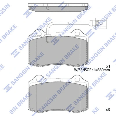 Brake Pad Set, disc brake (SP1854A)