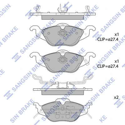 Brake Pad Set, disc brake (SP1738)