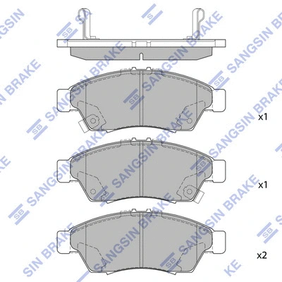 Brake Pad Set, disc brake (SP1541)