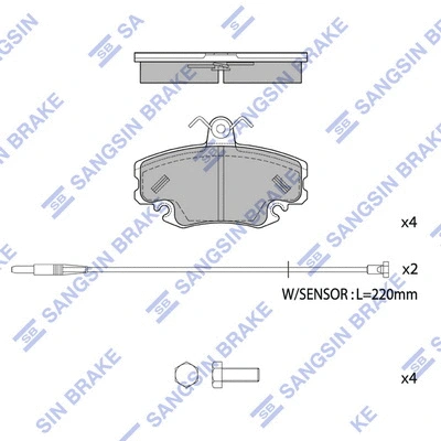 Brake Pad Set, disc brake (SP1243)