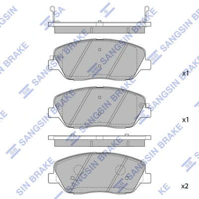 Brake Pad Set, disc brake (SP1248)