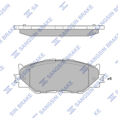 Brake Pad Set, disc brake (SP1543)