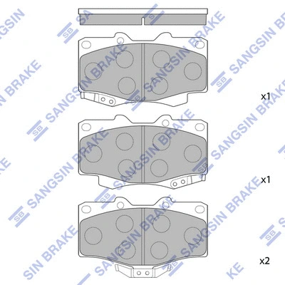 Brake Pad Set, disc brake (SP1222A)