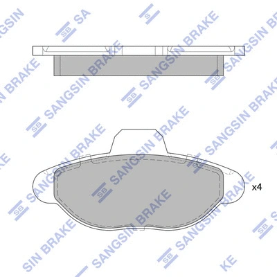 Brake Pad Set, disc brake (SP1753)