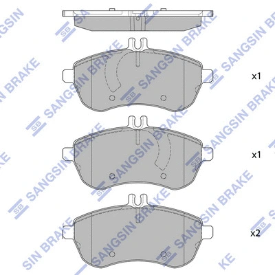 Brake Pad Set, disc brake (SP2284)