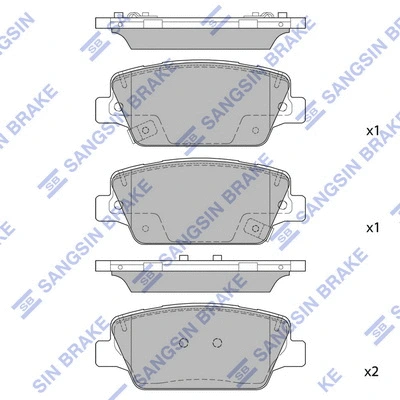 Brake Pad Set, disc brake (SP1987)