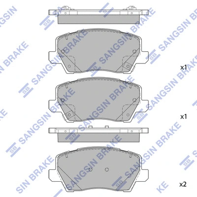 Brake Pad Set, disc brake (SP1983)