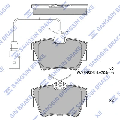 Brake Pad Set, disc brake (SP4173)