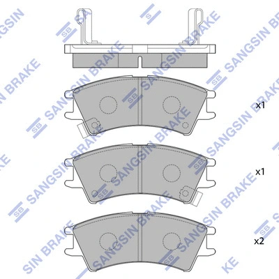 Brake Pad Set, disc brake (SP1096)