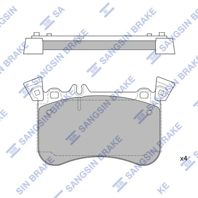 Brake Pad Set, disc brake (SP1954A)
