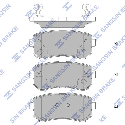 Brake Pad Set, disc brake (SP4113)