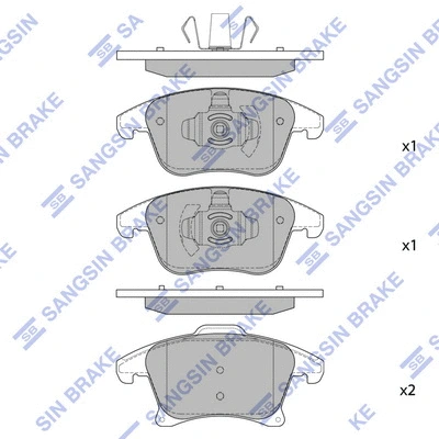 Brake Pad Set, disc brake (SP4021)