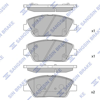 Brake Pad Set, disc brake (SP1397)