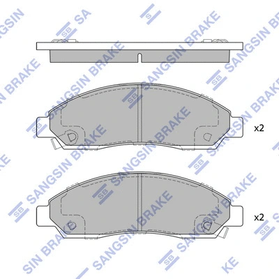 Brake Pad Set, disc brake (SP1408)