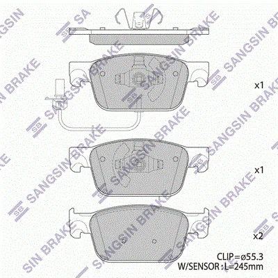 Brake Pad Set, disc brake (SP4134)