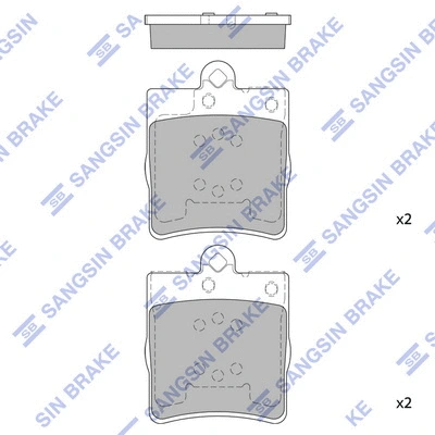 Brake Pad Set, disc brake (SP1089)