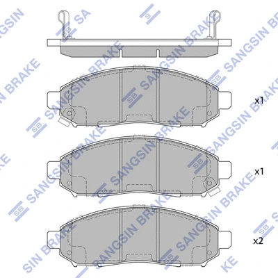 Brake Pad Set, disc brake (SP1460B)