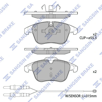 Brake Pad Set, disc brake (SP2207A)