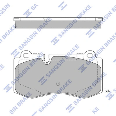 Brake Pad Set, disc brake (SP2195)