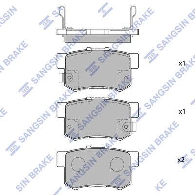Brake Pad Set, disc brake (SP1076-R)