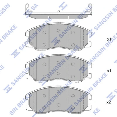 Brake Pad Set, disc brake (SP1782)