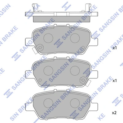 Brake Pad Set, disc brake (SP2104)