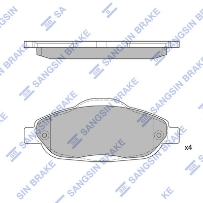 Brake Pad Set, disc brake (SP1804)