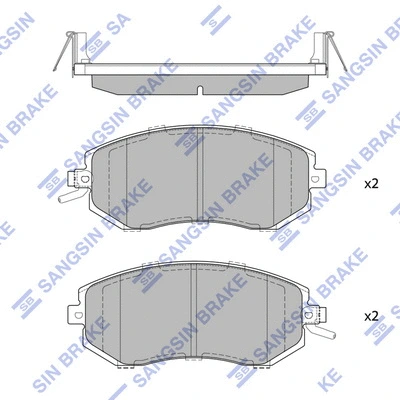 Brake Pad Set, disc brake (SP1553)