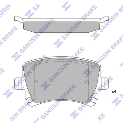 Brake Pad Set, disc brake (SP2099)