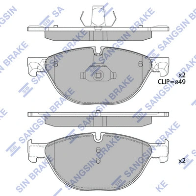 Brake Pad Set, disc brake (SP2212)