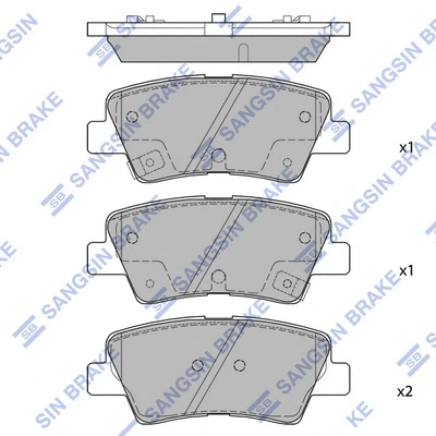 Brake Pad Set, disc brake (SP1685)