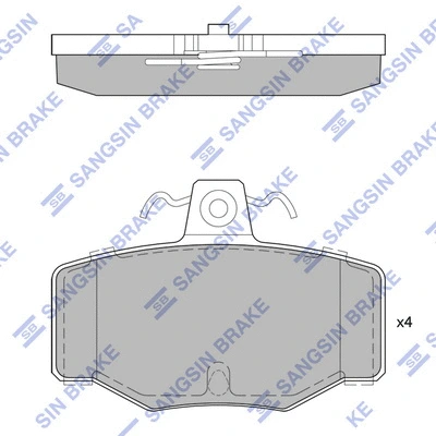 Brake Pad Set, disc brake (SP1741)