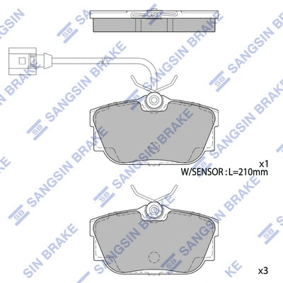 Brake Pad Set, disc brake (SP1984)