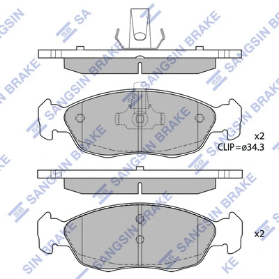 Brake Pad Set, disc brake (SP1737)