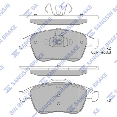 Brake Pad Set, disc brake (SP4055)