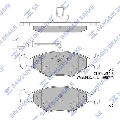 Brake Pad Set, disc brake (SP4236)