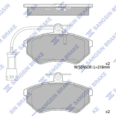 Brake Pad Set, disc brake (SP2005A)