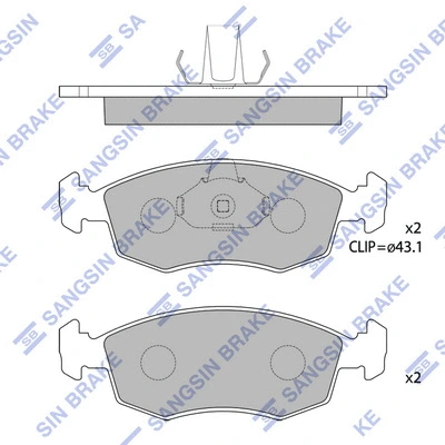 Brake Pad Set, disc brake (SP1868)