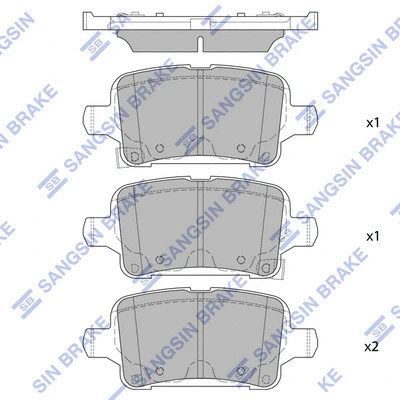 Brake Pad Set, disc brake (SP1929)