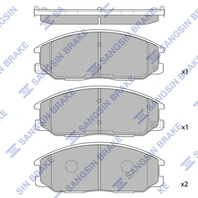Brake Pad Set, disc brake (SP1171)