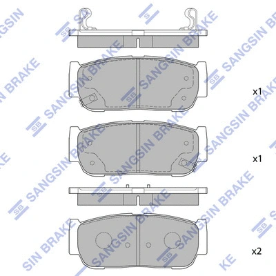 Brake Pad Set, disc brake (SP1173)
