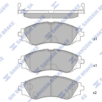 Brake Pad Set, disc brake (SP1102)