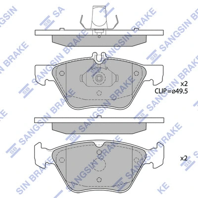 Brake Pad Set, disc brake (SP1797A)