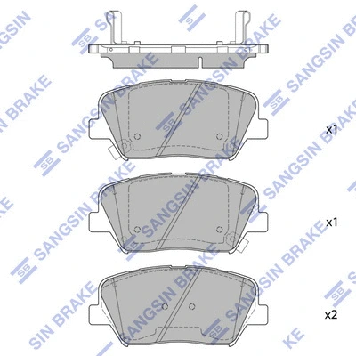 Brake Pad Set, disc brake (SP4227)