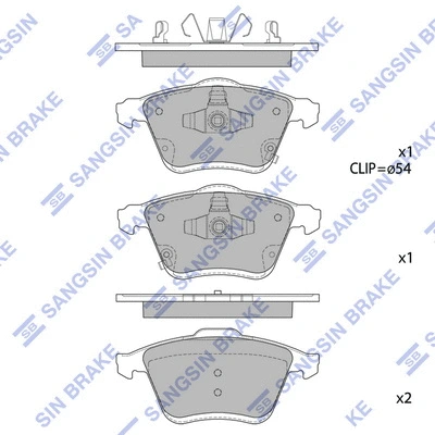 Brake Pad Set, disc brake (SP1768)