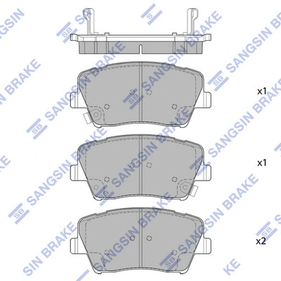 Brake Pad Set, disc brake (SP1778)
