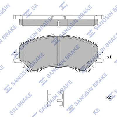 Brake Pad Set, disc brake (SP1715)